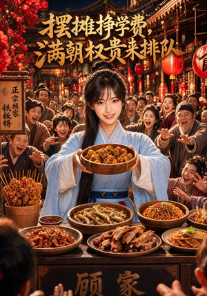 摆摊挣学费，满朝权贵来排队（89集）短剧