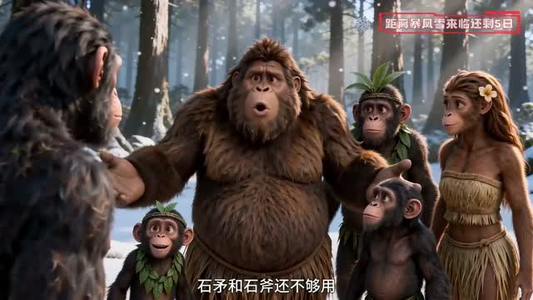 穿成南方古猿，生存百万年！（50集）短剧后续更精彩